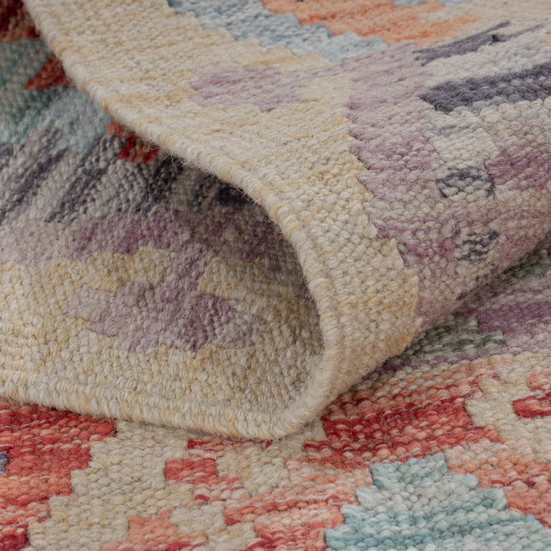 Läufer Kelim - Splash - 197 x 80 cm - mehrfarbig