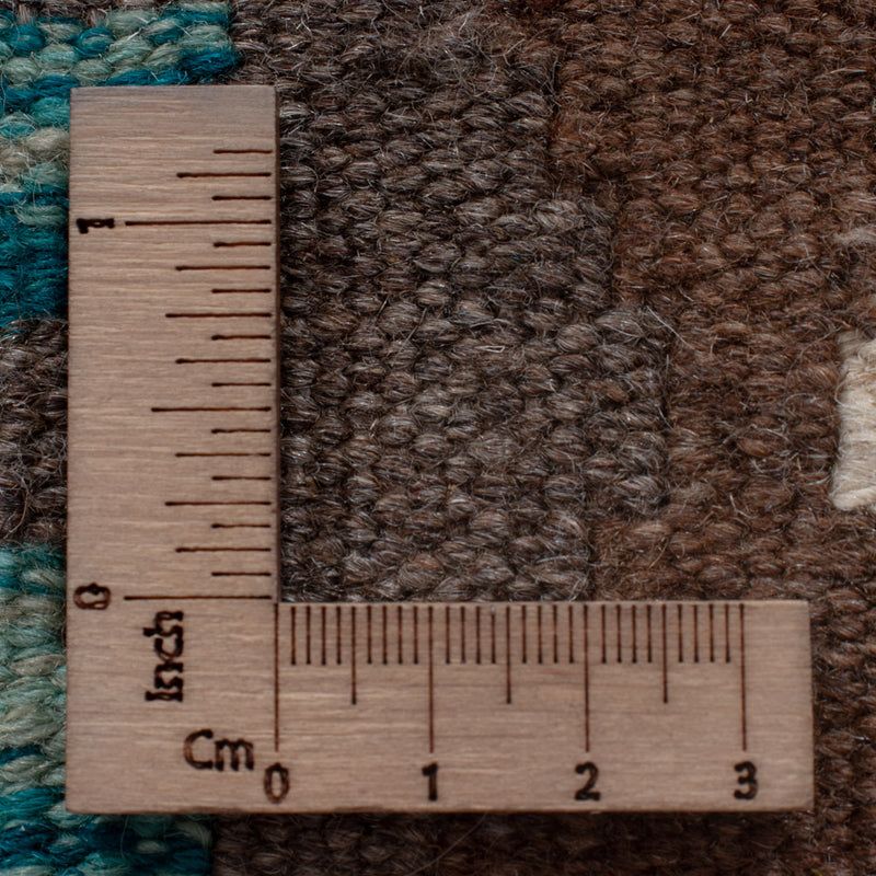 Läufer Kelim - Splash - 297 x 82 cm - dunkelgrün