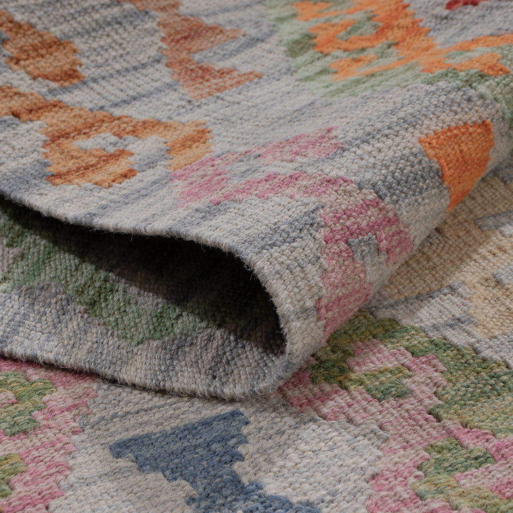 Läufer Kelim - Splash - 299 x 80 cm - mehrfarbig