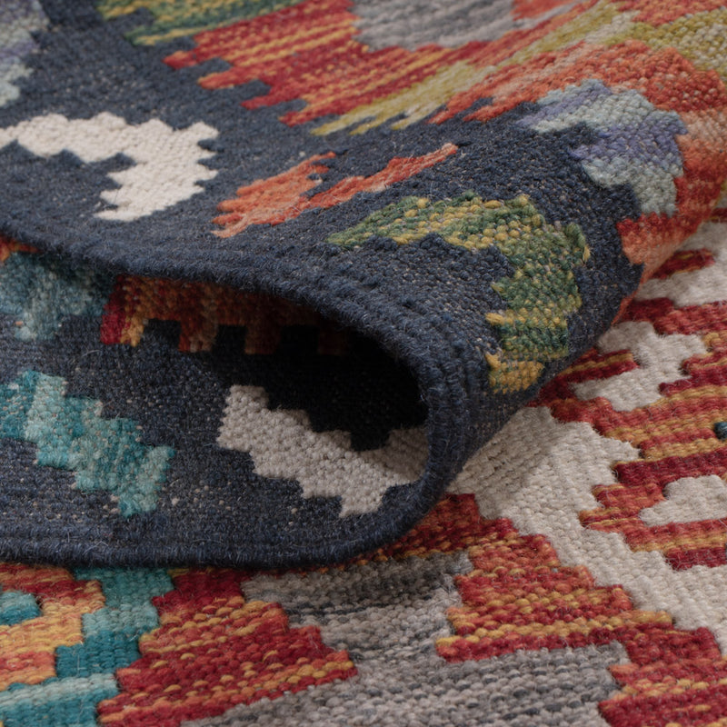 Läufer Kelim - Splash - 292 x 82 cm - mehrfarbig