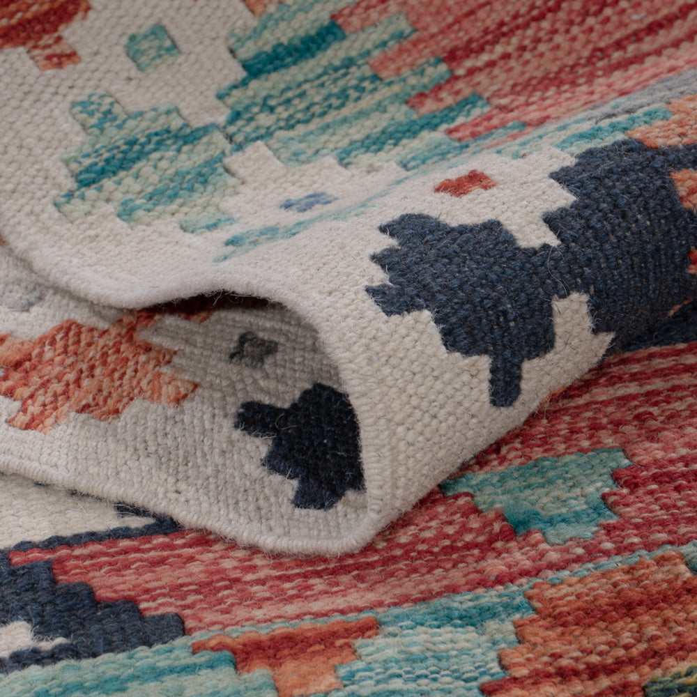 Läufer Kelim - Splash - 280 x 79 cm - mehrfarbig