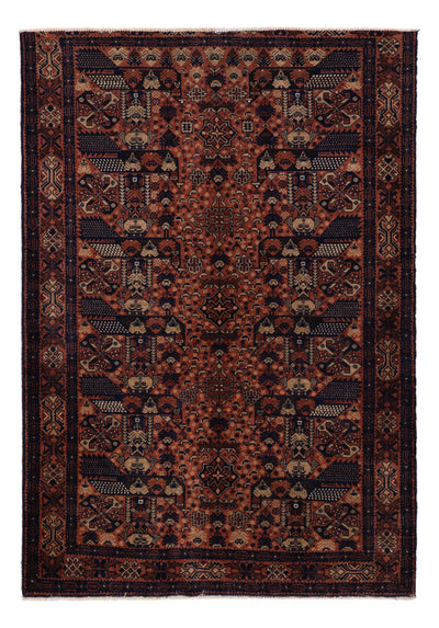 Belutsch Teppich 119x176cm - Orientteppich - dunkelrot