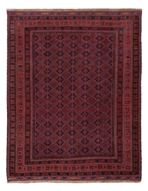 Kelim Teppich - Oriental - 194 x 152 cm - dunkelrot