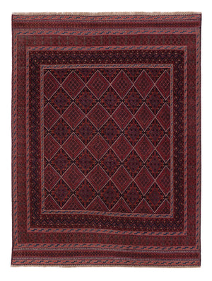 Kelim Teppich - Oriental - 186 x 143 cm - dunkelrot