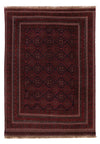 Kelim Afghan Teppich 139x195cm - Rechteckig / Dunkelrot / 139 x 195 cm Rechteckig