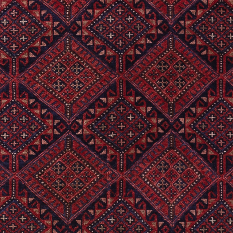 Kelim Teppich - Oriental - 192 x 148 cm - dunkelrot