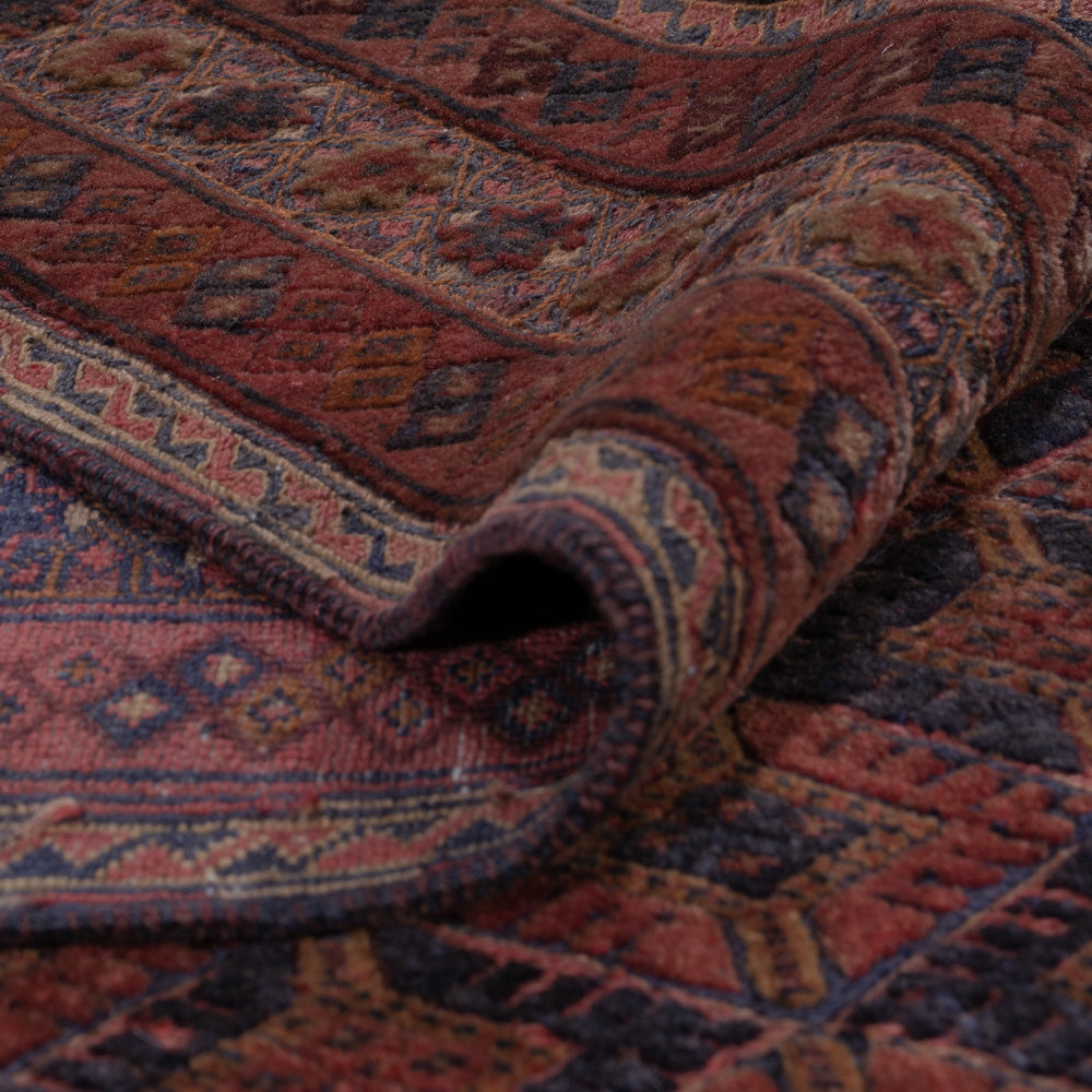 Kelim Teppich - Oriental - 193 x 150 cm - dunkelrot