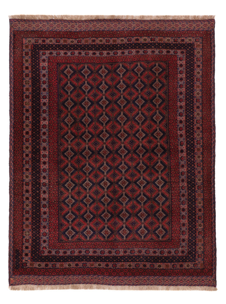 Kelim Teppich - Oriental - 193 x 145 cm - dunkelrot