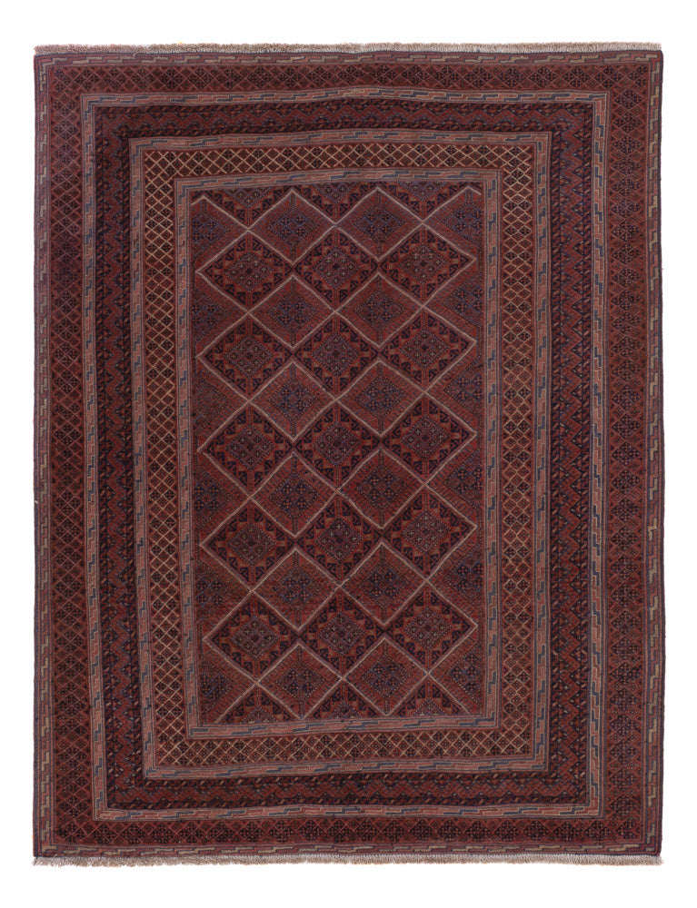 Kelim Teppich - Oriental - 177 x 135 cm - dunkelrot