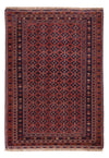Kelim Afghan Teppich 141x201cm - Rechteckig / Dunkelrot / 141 x 201 cm Rechteckig