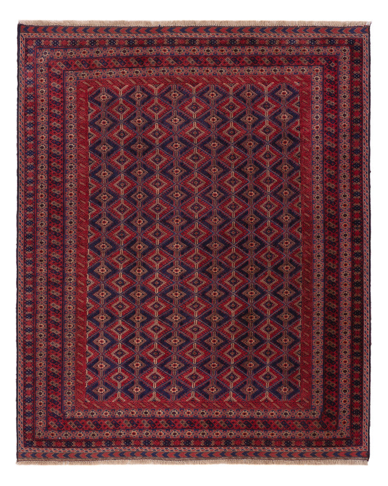 Kelim Teppich - Oriental - 200 x 160 cm - dunkelrot