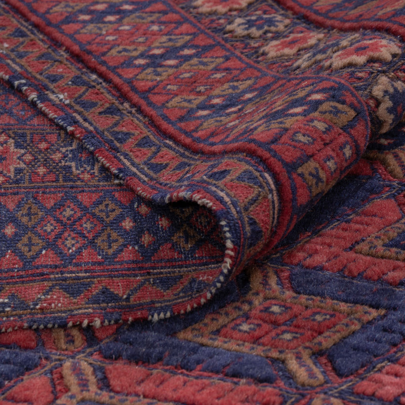 Kelim Teppich - Oriental - 193 x 146 cm - dunkelrot