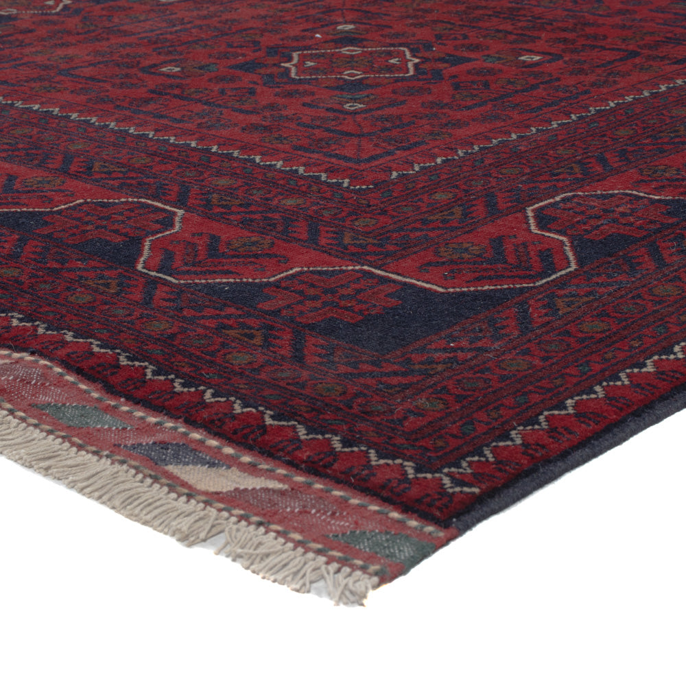 Afghan Teppich - Kunduz - 298 x 201 cm - dunkelrot
