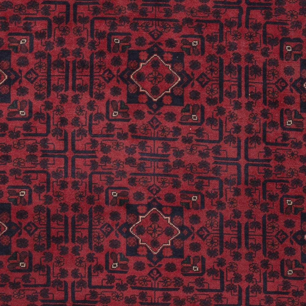 Afghan Teppich - Kunduz - 309 x 203 cm - dunkelrot