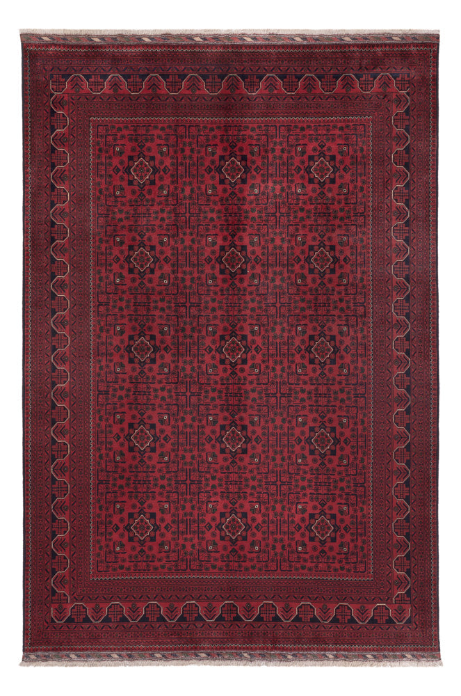 Afghan Teppich - Kunduz - 295 x 198 cm - dunkelrot