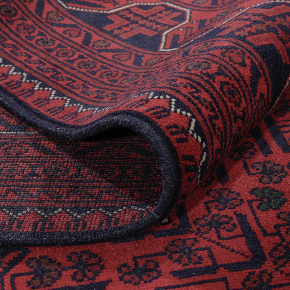 Afghan Teppich - Kunduz - 295 x 198 cm - dunkelrot