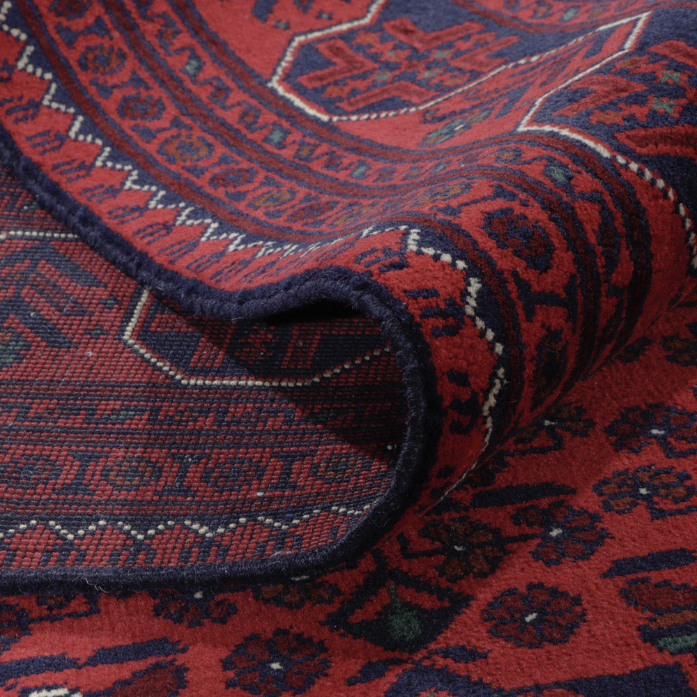 Afghan Teppich - Kunduz - 296 x 197 cm - dunkelrot