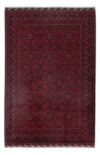 Afghan Teppich - Kunduz - 300 x 197 cm - dunkelrot