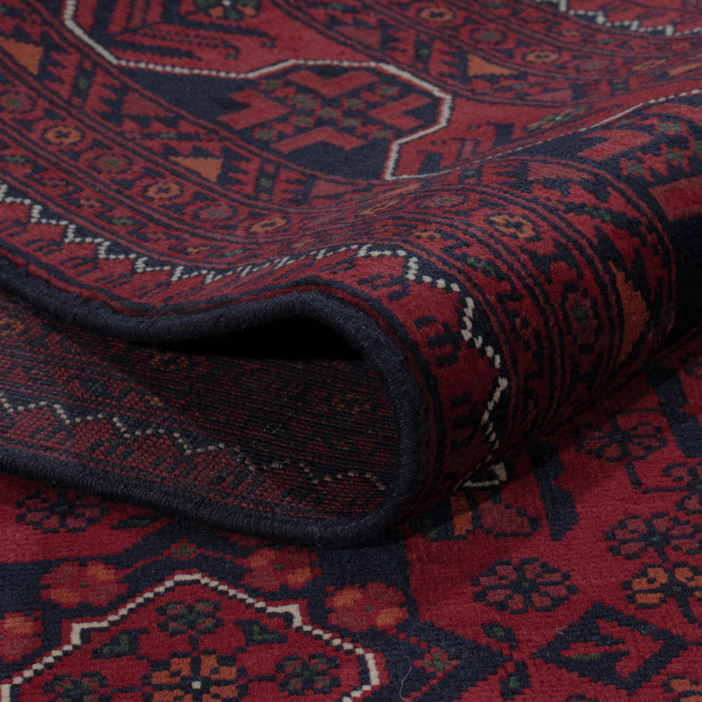 Afghan Teppich - Kunduz - 300 x 197 cm - dunkelrot