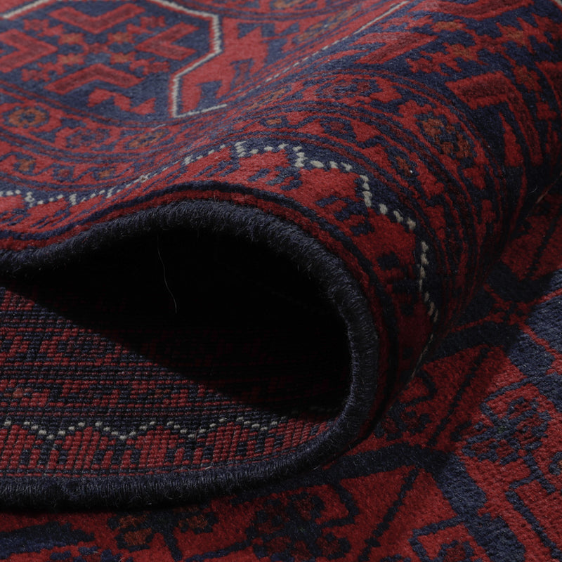 Afghan Teppich - Kunduz - 307 x 197 cm - dunkelrot