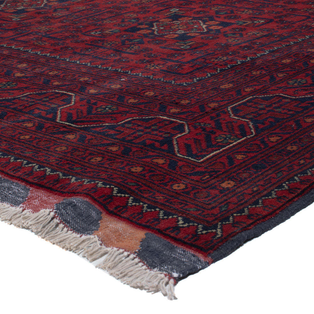 Afghan Teppich - Kunduz - 290 x 199 cm - dunkelrot