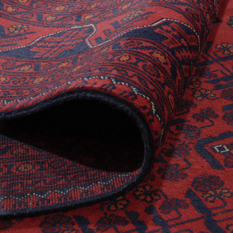 Afghan Teppich - Kunduz - 289 x 199 cm - dunkelrot
