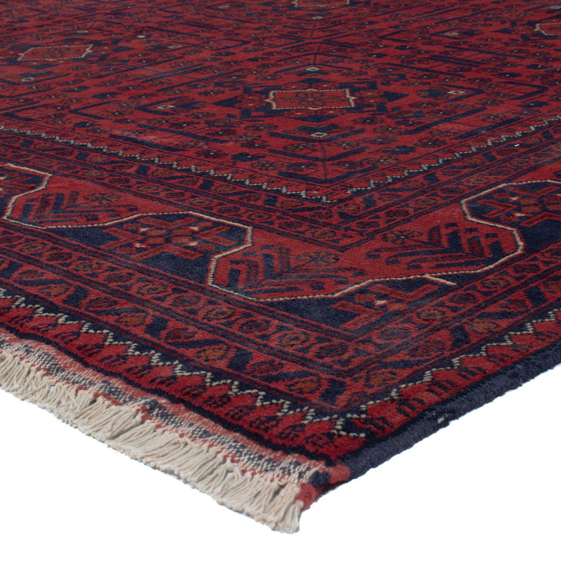 Afghan Teppich - Kunduz - 294 x 197 cm - dunkelrot