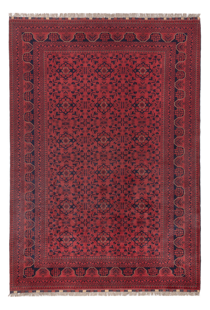 Afghan Teppich - Kunduz - 288 x 198 cm - dunkelrot