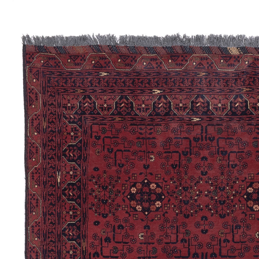 Afghan Teppich - Kunduz - 280 x 184 cm - dunkelrot