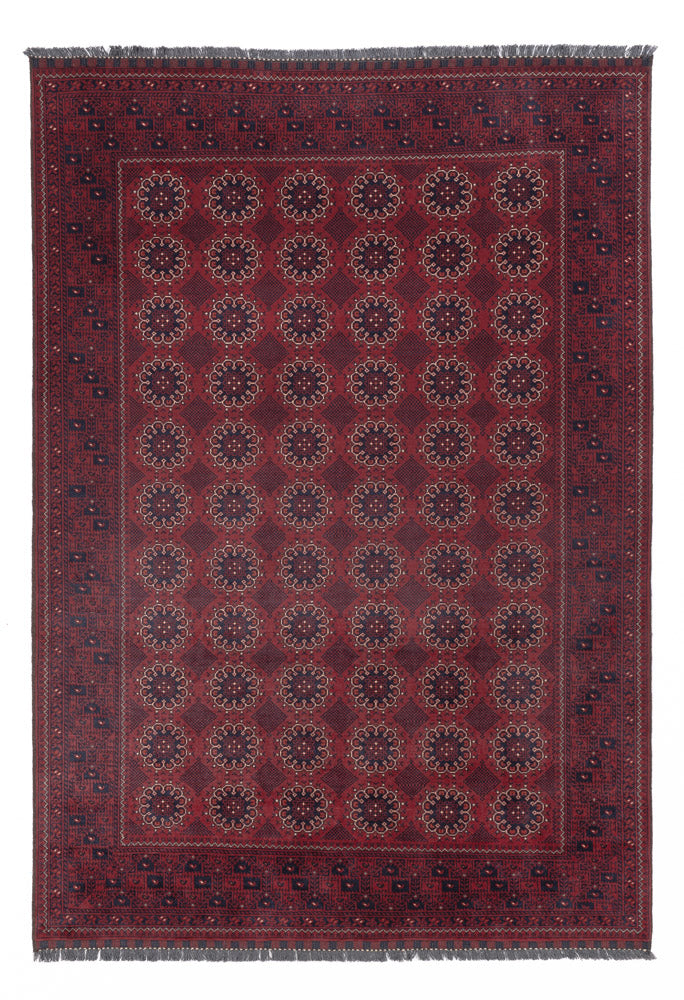 Afghan Teppich - Kunduz - 283 x 199 cm - dunkelrot