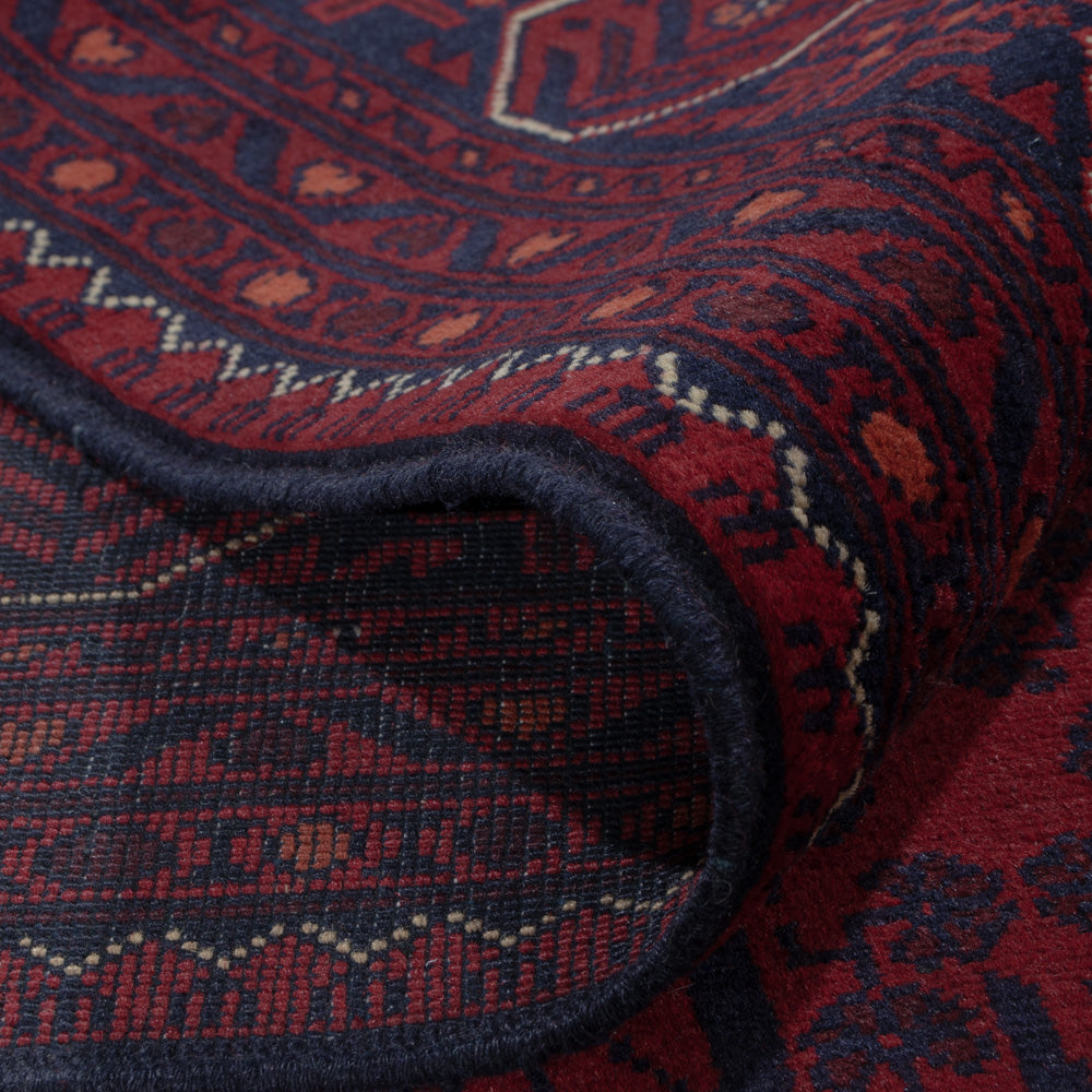 Afghan Teppich - Kunduz - 290 x 195 cm - dunkelrot