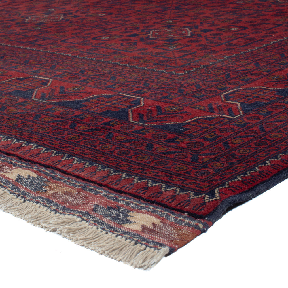 Afghan Teppich - Kunduz - 292 x 198 cm - dunkelrot