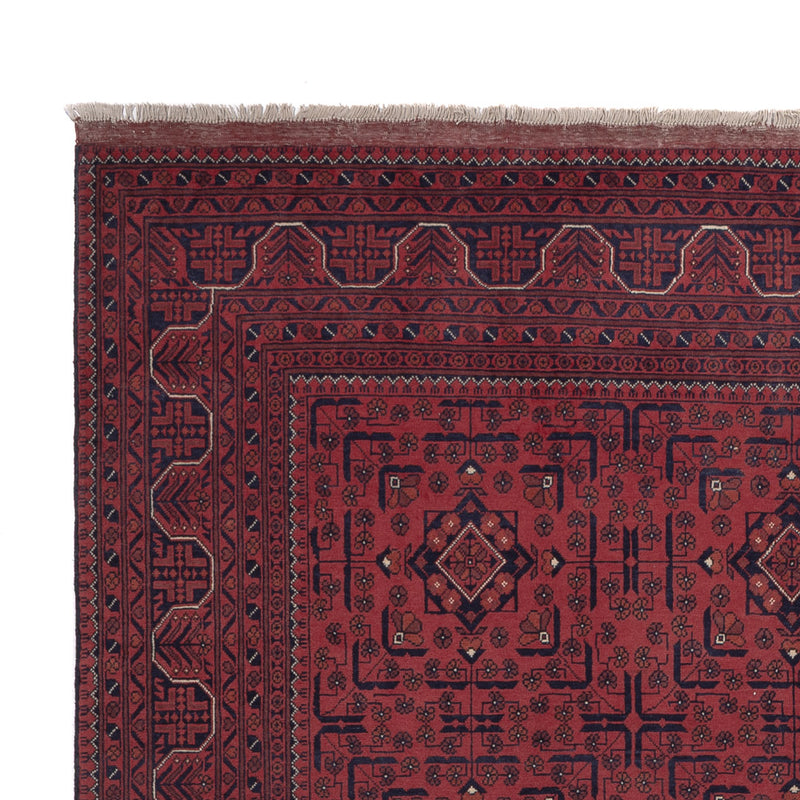 Afghan Teppich - Kunduz - 299 x 196 cm - dunkelrot