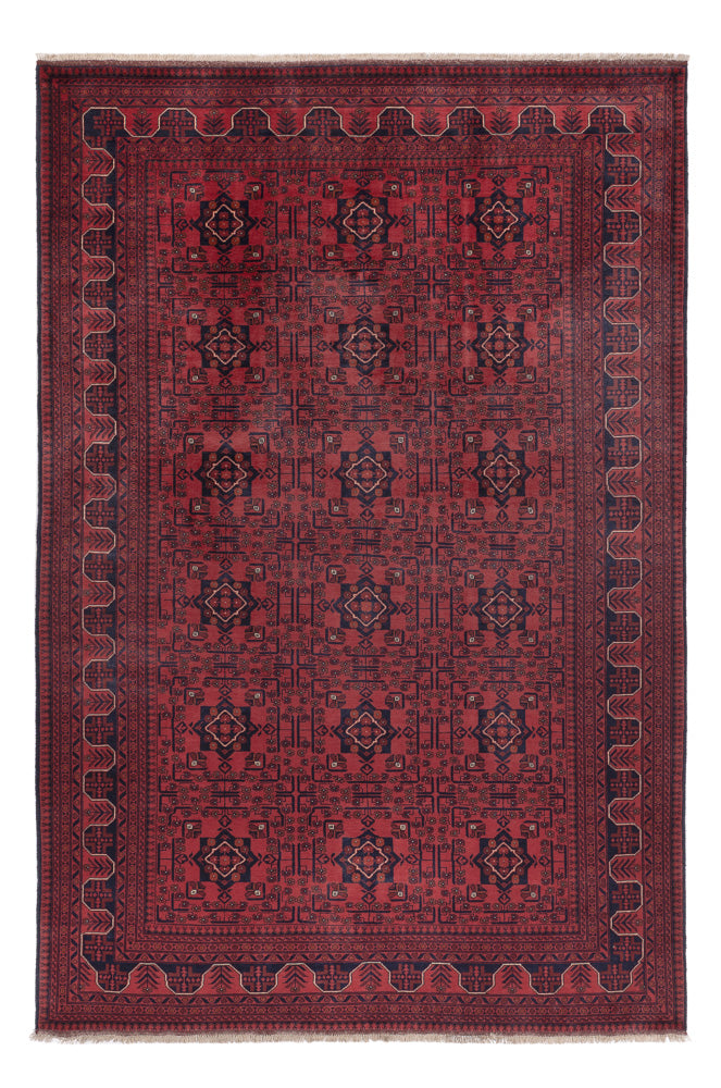 Afghan Teppich - Kunduz - 297 x 194 cm - dunkelrot