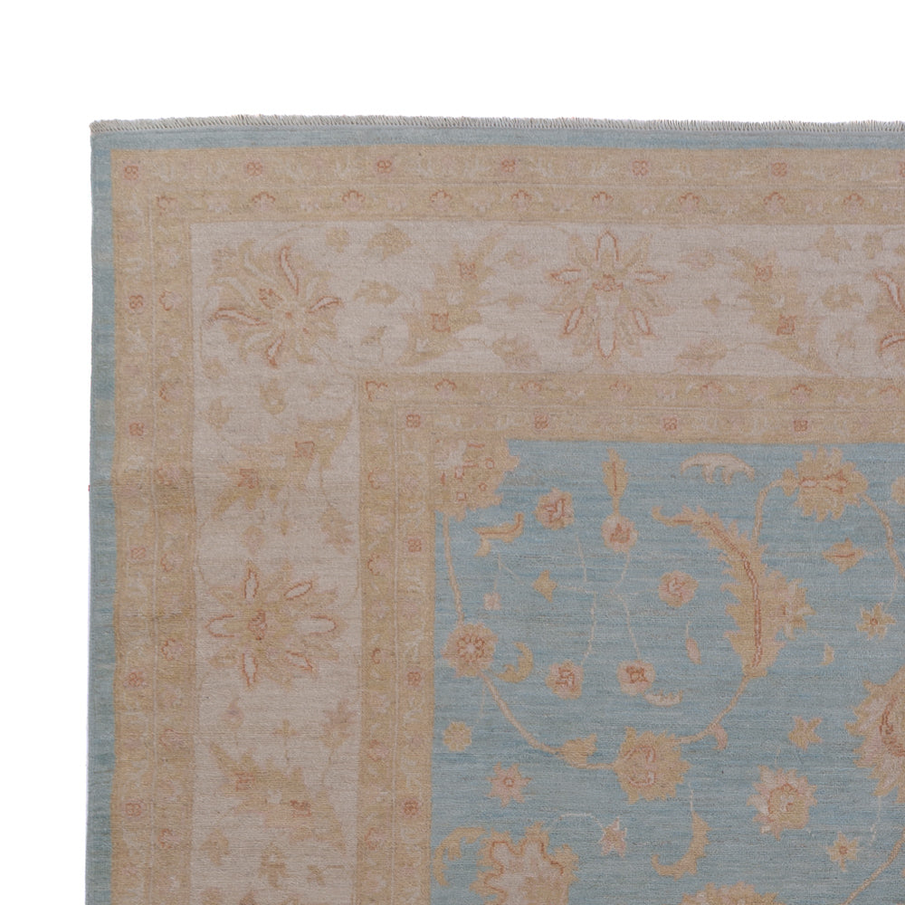 Ziegler Teppich - 355 x 255 cm - blau