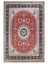 Seidenteppich - China Seide - 370 x 272 cm - rot