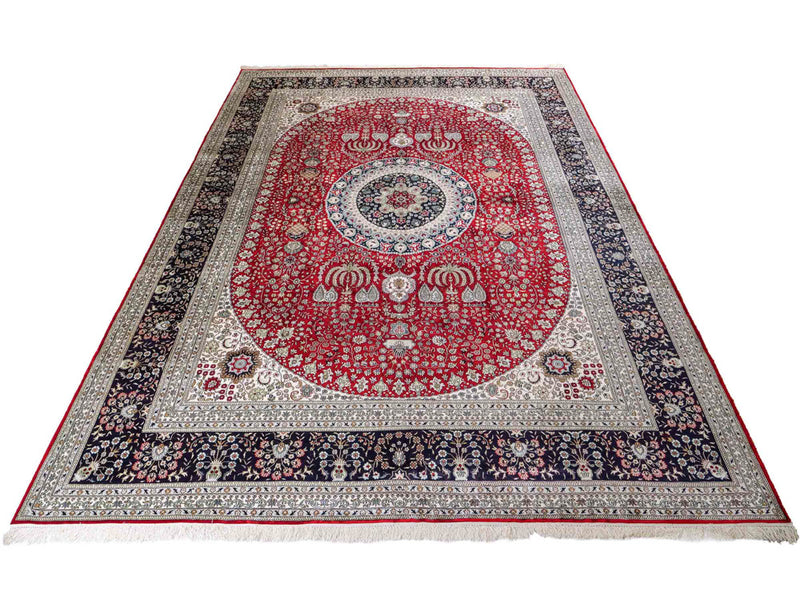 Seidenteppich - China Seide - 370 x 272 cm - rot