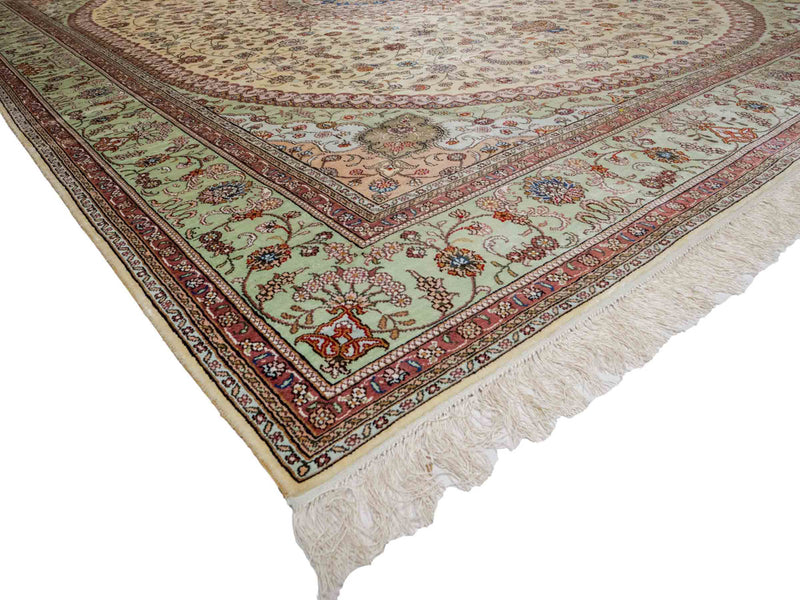 Seidenteppich - China Seide - 366 x 277 cm - beige