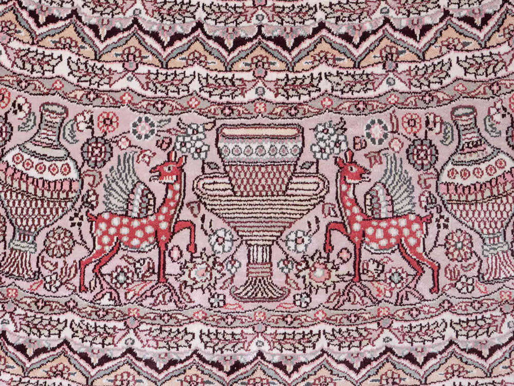 Seidenteppich - China Seide rund  - 300 x 300 cm - beige