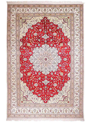 Seidenteppich - China Seide - 276 x 182 cm - rot
