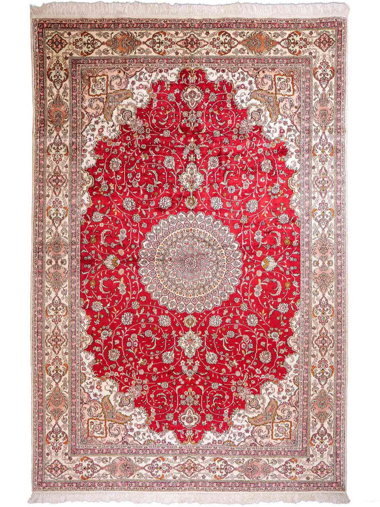 Seidenteppich - China Seide - 278 x 183 cm - rot