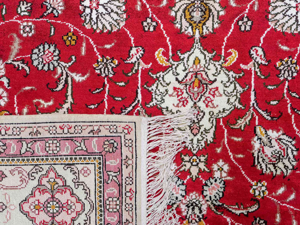 Seidenteppich - China Seide - 278 x 183 cm - rot