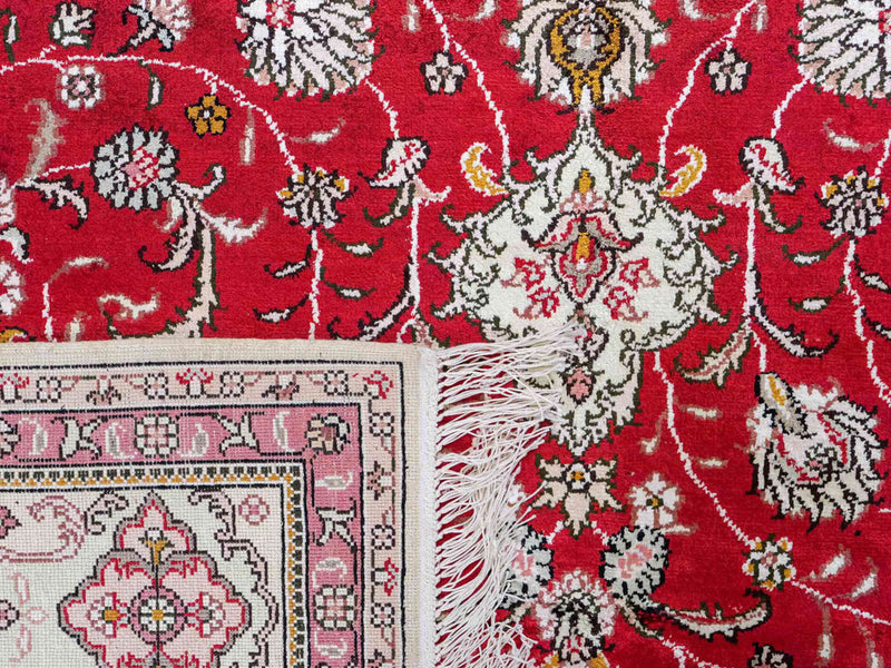 Seidenteppich - China Seide - 278 x 183 cm - rot