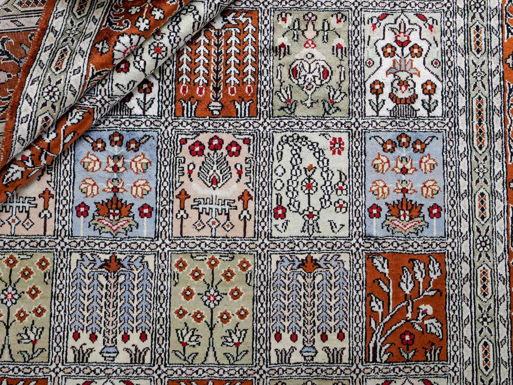 Seidenteppich - China Seide - 268 x 181 cm - hellgrau