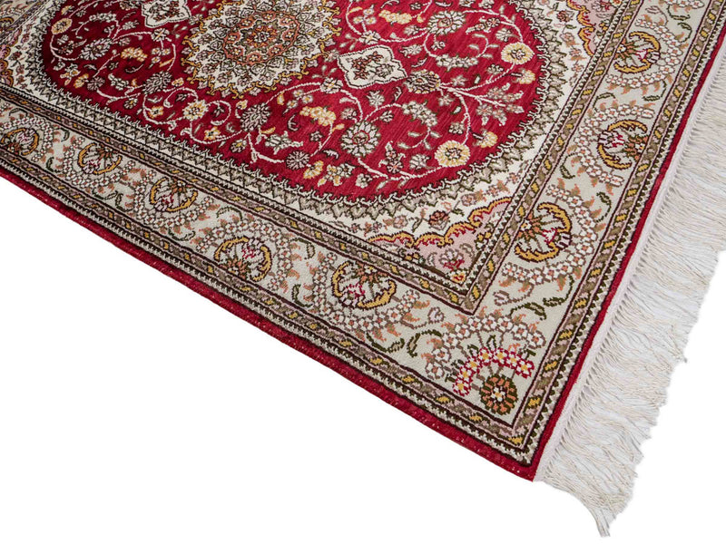 Seidenteppich - China Seide - 120 x 75 cm - rot