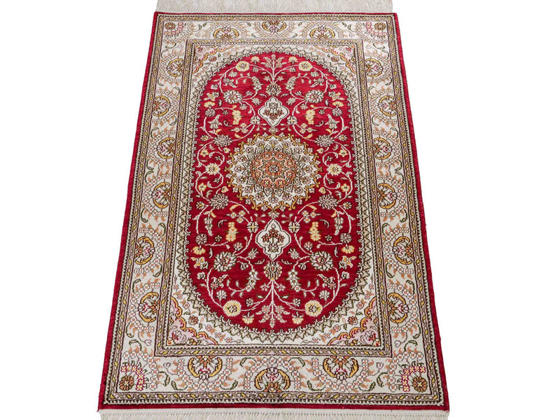 Seidenteppich - China Seide - 120 x 75 cm - rot