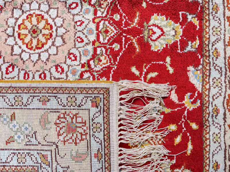 Seidenteppich - China Seide - 120 x 77 cm - rot