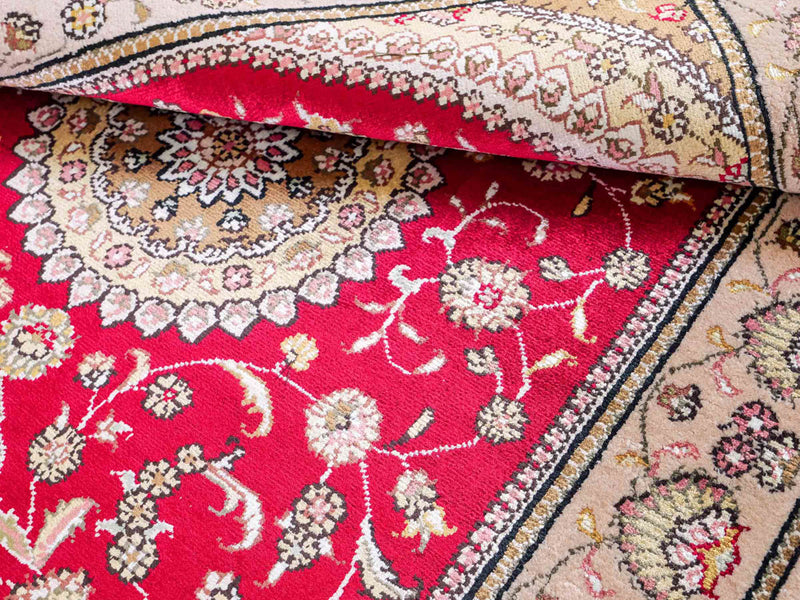 Seidenteppich - China Seide - 121 x 78 cm - rot