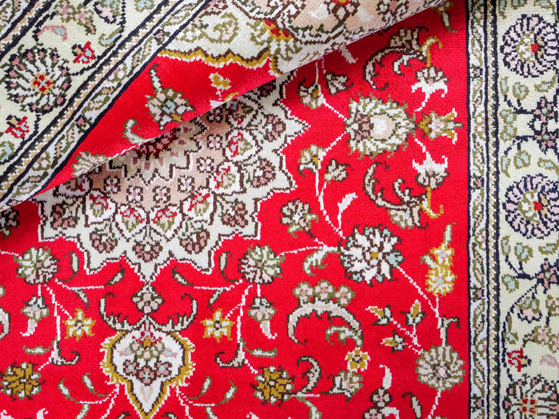 Seidenteppich - China Seide - 122 x 78 cm - rot