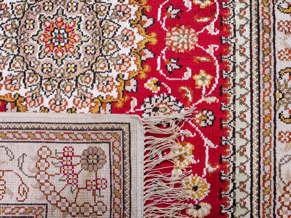 Seidenteppich - China Seide - 120 x 78 cm - rot